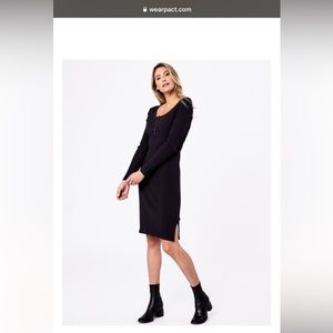 NWT PACT black organic cotton dress